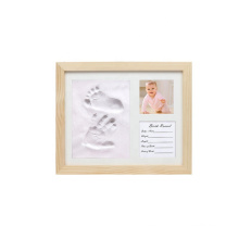 Babyprints Newborn Baby Handprint And Footprint Picture Frame Clay Kit With Included Safe For Baby Clean-touch Ink Pad